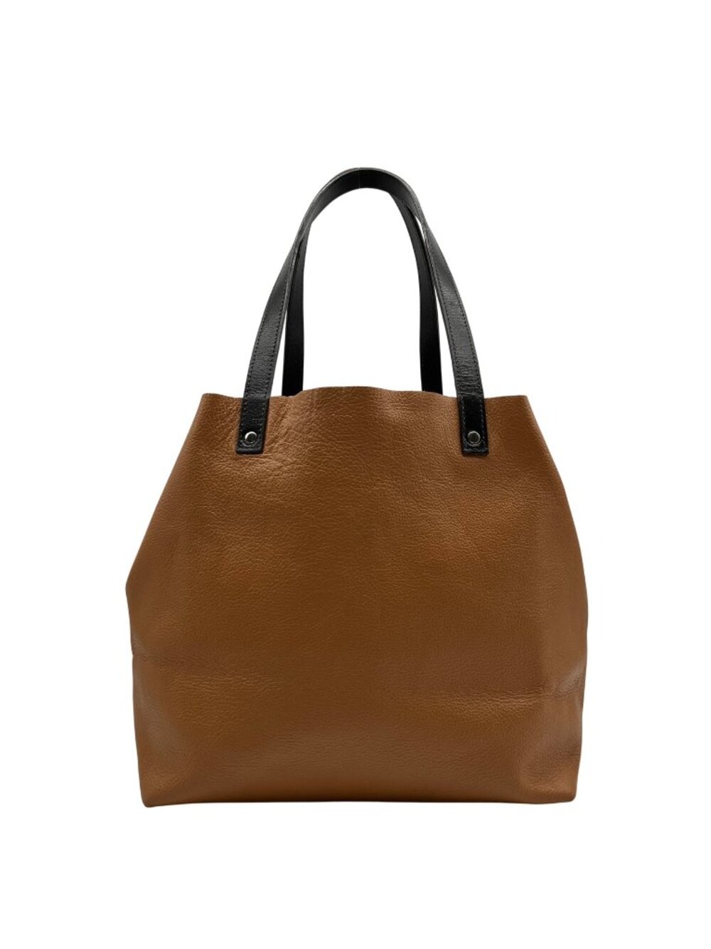 Luruena Brown Pebbled Leather Shoulder Bag